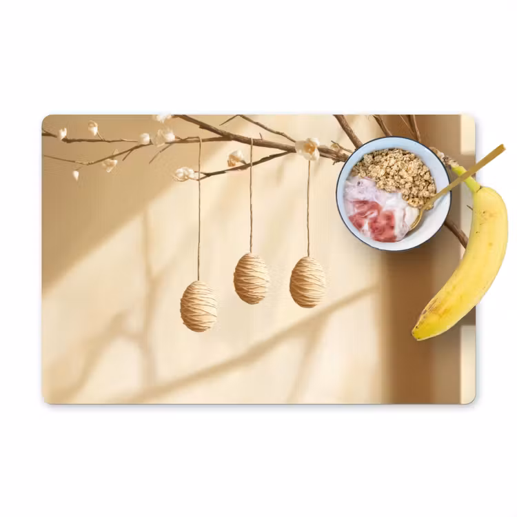 Placemat - 6 stuks - Beige - Paastak - Eieren — 1