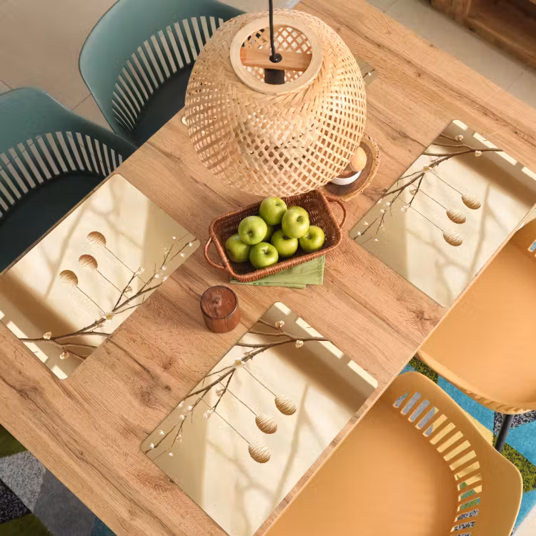 Placemat - 6 stuks - Beige - Paastak - Eieren — 6