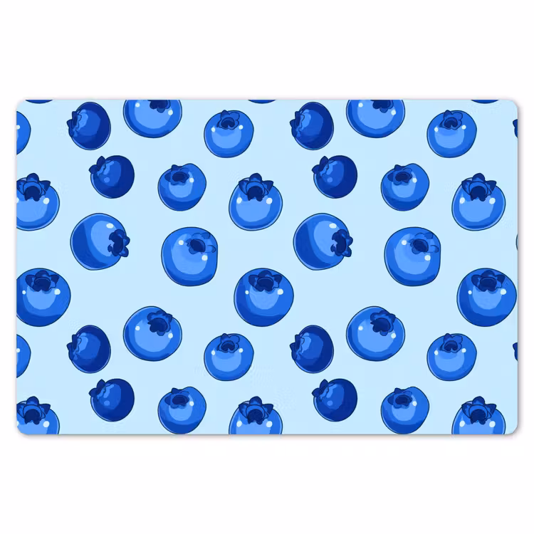 Placemat - 6 stuks - Bessen - Modern - Blauw — 7