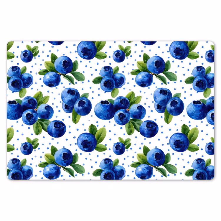 Placemat - 6 stuks - Bessen - Patroon - Blauw — 7