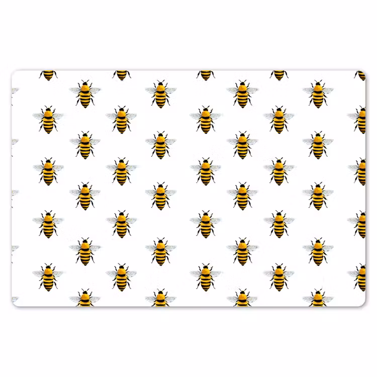 Placemat - 6 stuks - Bijen - Tijdloos - Wit — 7
