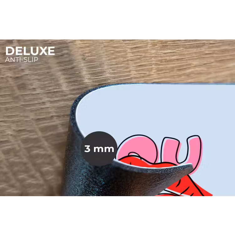 Placemat - 6 stuks - Bisou - Blauw - Roze - Lippen — 4