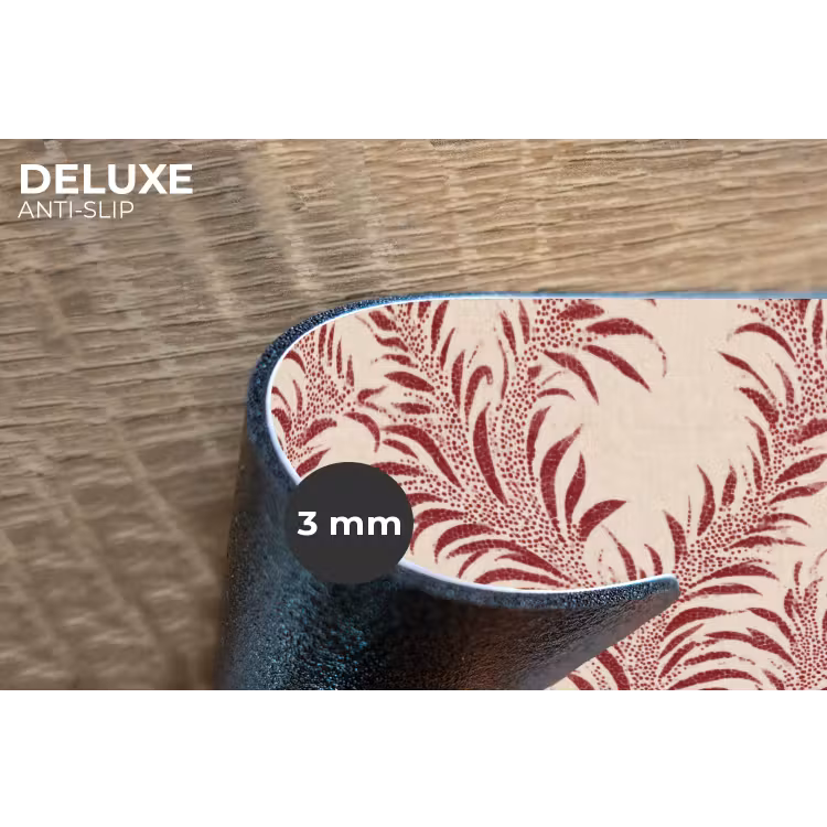 Placemat - 6 stuks - Bladeren - Linnen - Rood — 4