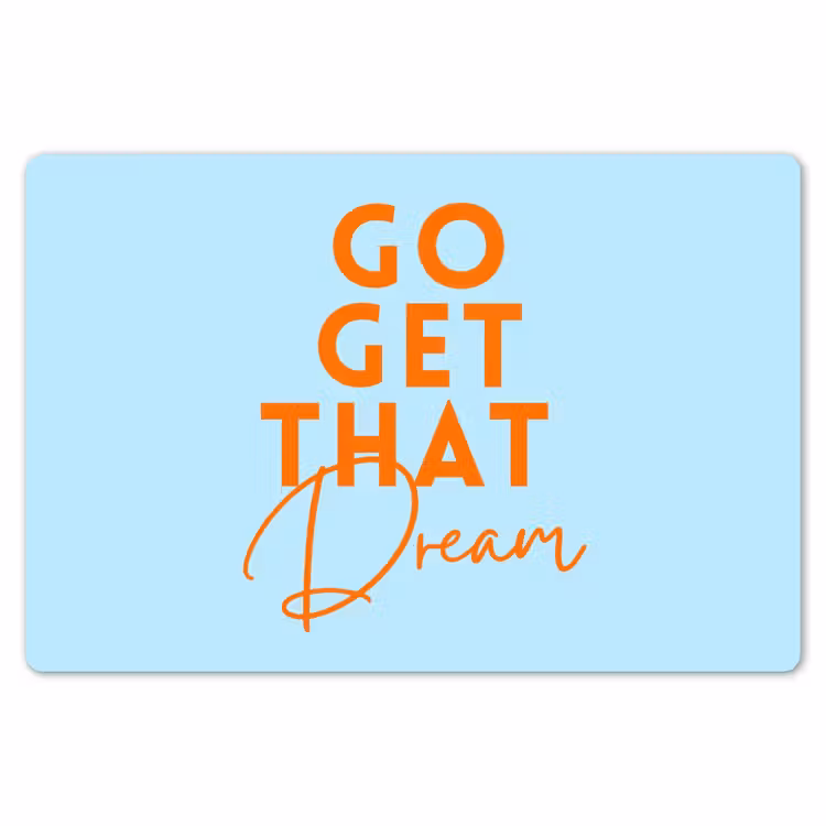 Placemat - 6 stuks - Blauw - Oranje - Tekst — 7