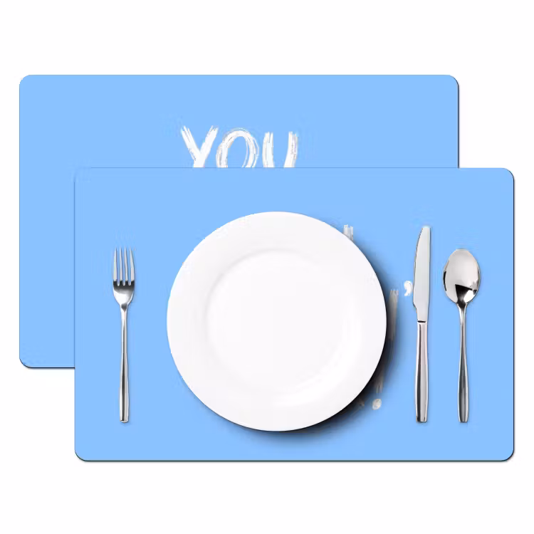 Placemat - 6 stuks - Blauw - Wit - You fuckin rock — 2