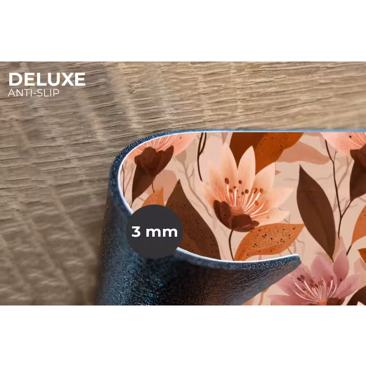Placemat - 6 stuks - Bloemen - Bladeren - Bruin — 4