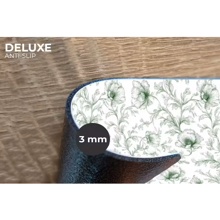 Placemat - 6 stuks - Bloemen - Getekend - Groen — 4