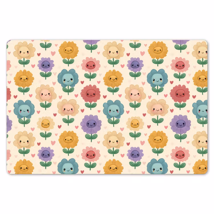 Placemat - 6 stuks - Bloemen - Hartjes - Kleurrijk — 7