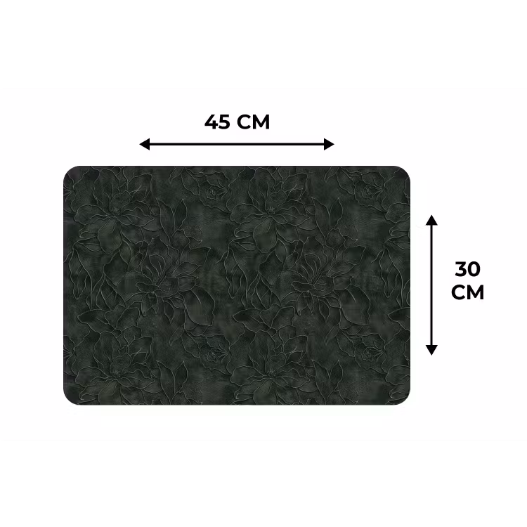 Placemat - 6 stuks - Bloemen - Lijnen - Groen — 3