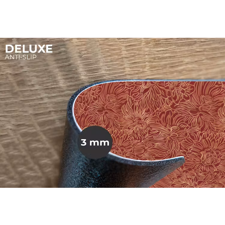 Placemat - 6 stuks - Bloemen - Motief - Rood — 4