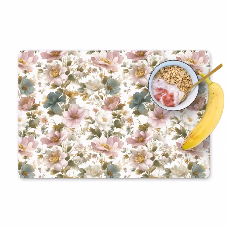 Placemat - 6 stuks - Bloemen - Patroon - Pastel — 1