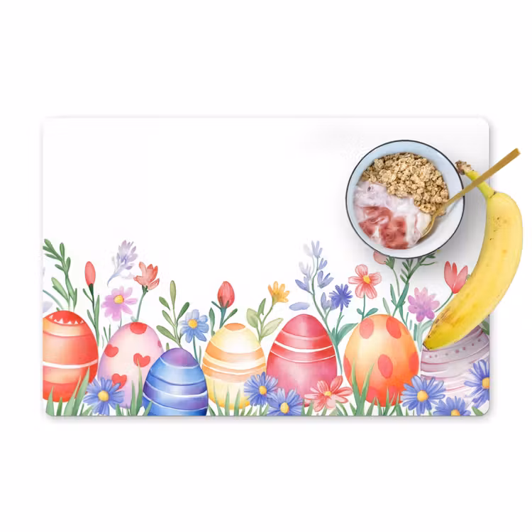 Placemat - 6 stuks - Bloementuin - Kleurrijk - Eieren — 1