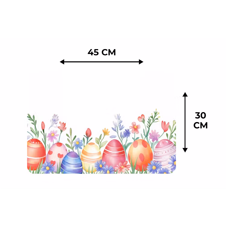 Placemat - 6 stuks - Bloementuin - Kleurrijk - Eieren — 3