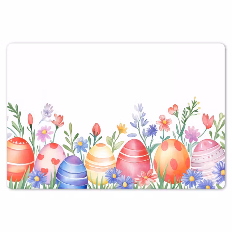 Placemat - 6 stuks - Bloementuin - Kleurrijk - Eieren — 7