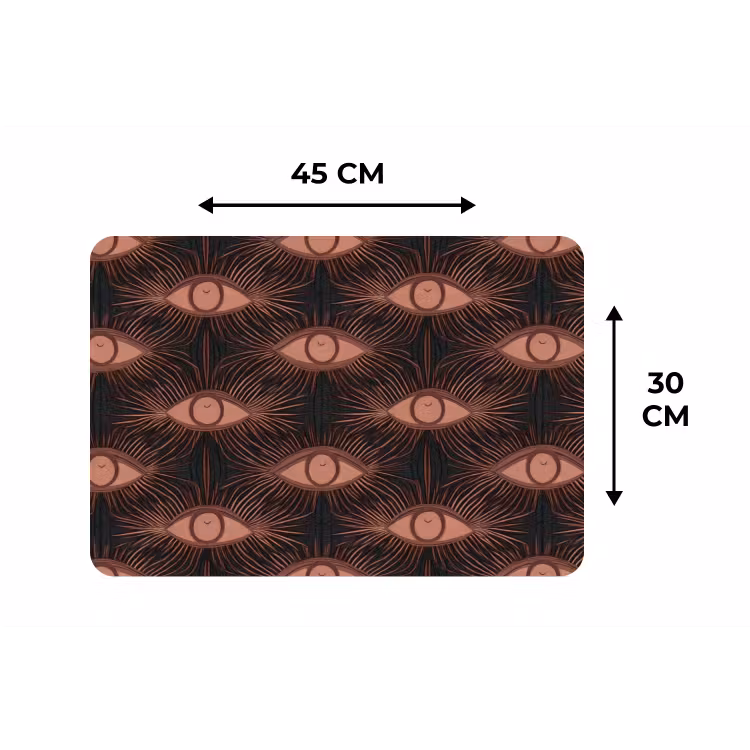 Placemat - 6 stuks - Boheems - Oog - Bruin — 3