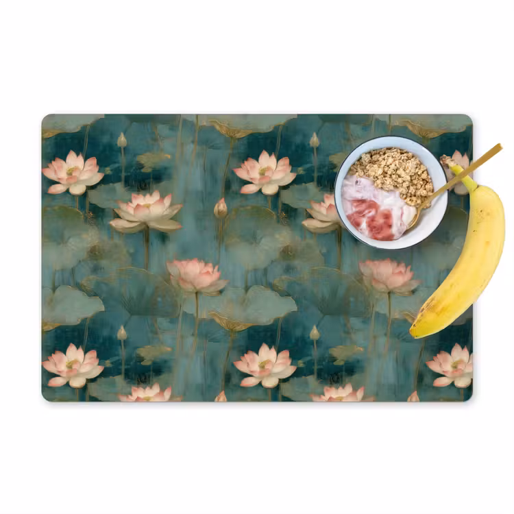 Placemat - 6 stuks - Botanisch - Bloemen - Roze — 1