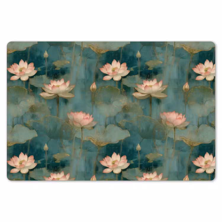 Placemat - 6 stuks - Botanisch - Bloemen - Roze — 7