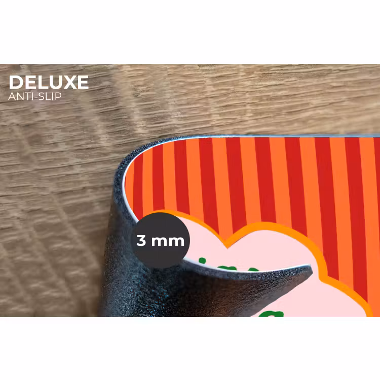 Placemat - 6 stuks - Ciao bella - Tekstwolk - Strepen - Oranje — 4
