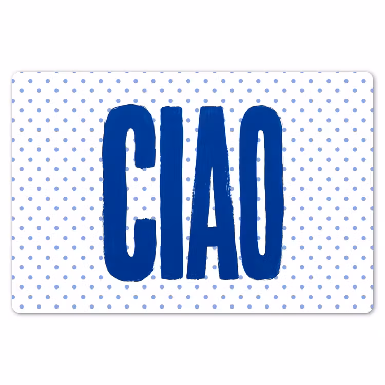Placemat - 6 stuks - Ciao - Blauw - Stippen — 7