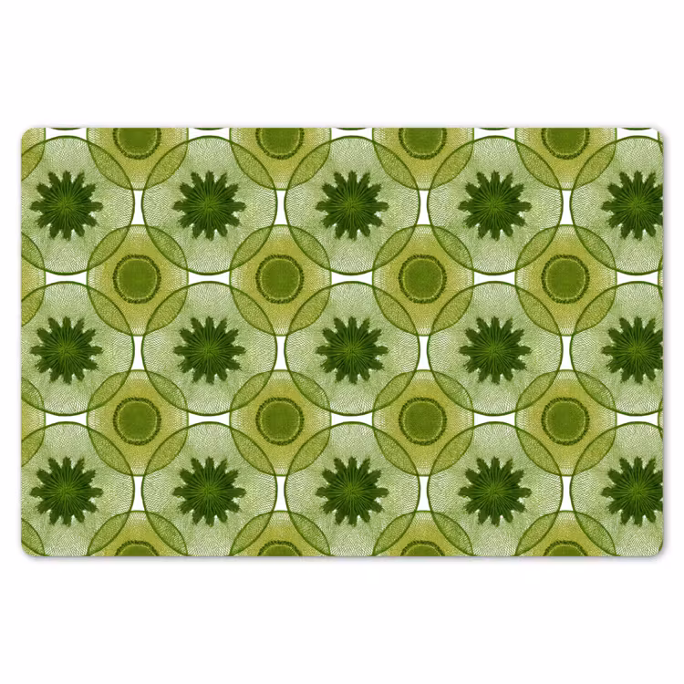 Placemat - 6 stuks - Cirkels - Patroon - Groen — 7