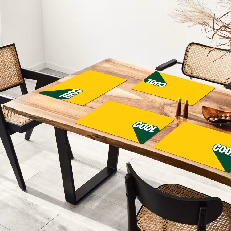 Placemat - 6 stuks - Cool - Geel - Groen — 5