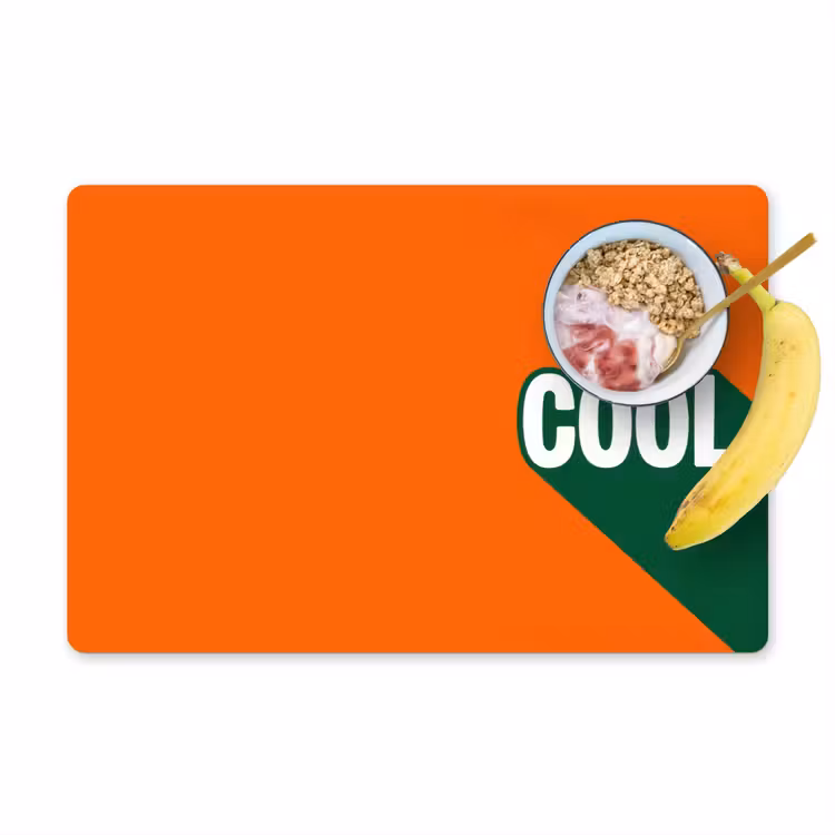 Placemat - 6 stuks - Cool - Oranje - Groen — 1