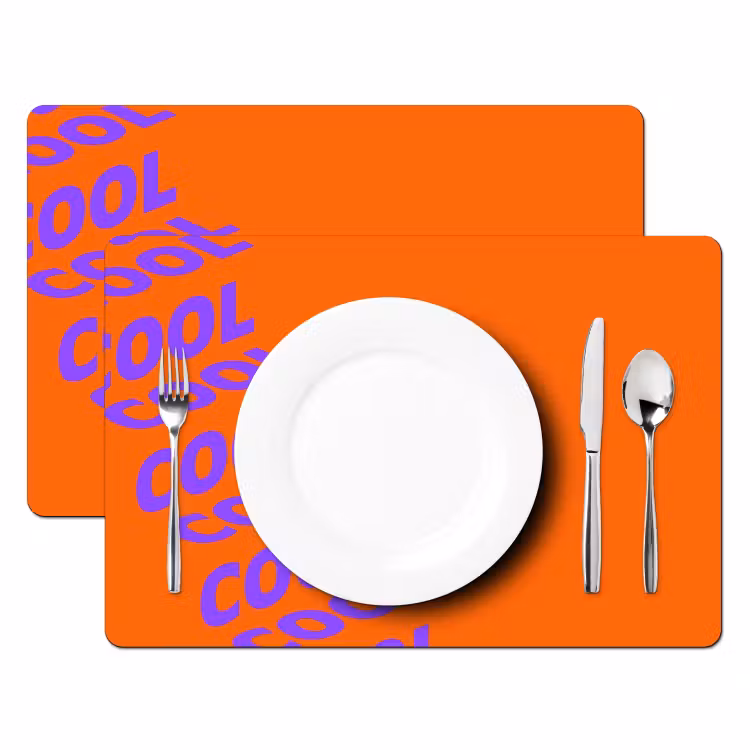 Placemat - 6 stuks - Cool - Paars - Oranje — 2