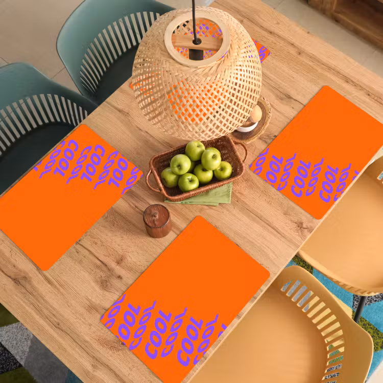 Placemat - 6 stuks - Cool - Paars - Oranje — 6
