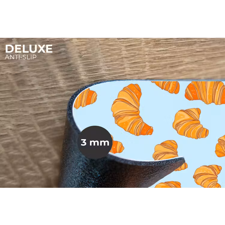 Placemat - 6 stuks - Croissant - Speels - Blauw — 4