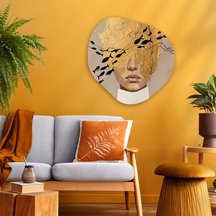 Organische vorm aluminium - Modern - Vrouw - Goud — 3