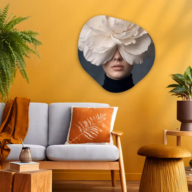 Organische vorm aluminium - Portret - Mysterieus - Wit — 3