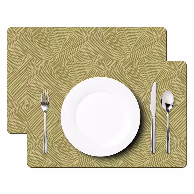 Placemat - 6 stuks - Abstract - Modern - Groen — 2