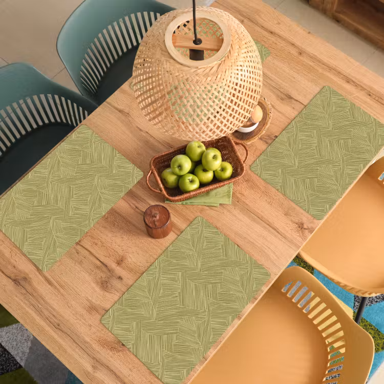 Placemat - 6 stuks - Abstract - Modern - Groen — 6
