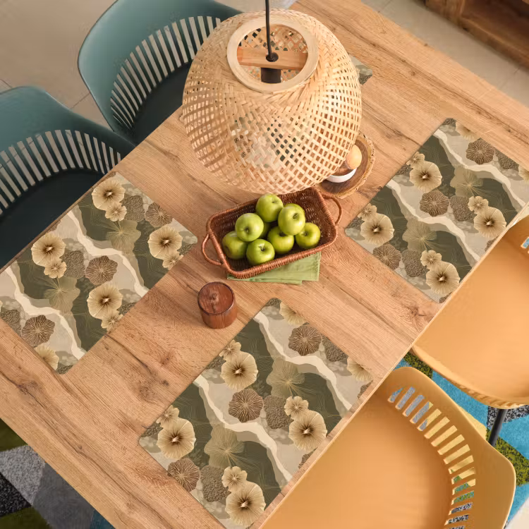 Placemat - 6 stuks - Abstract - Modern - Groen — 6