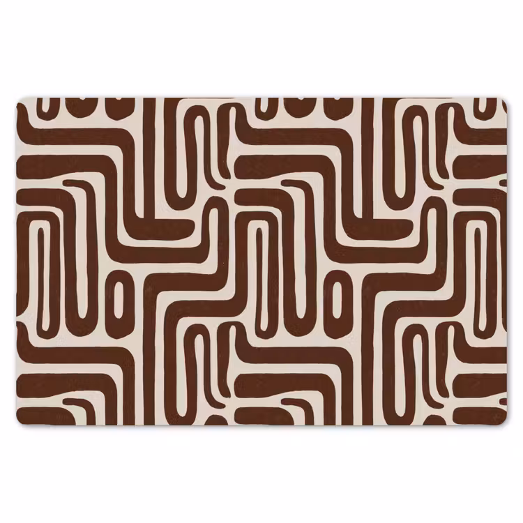 Placemat - 6 stuks - Abstract - Patroon - Bruin — 7