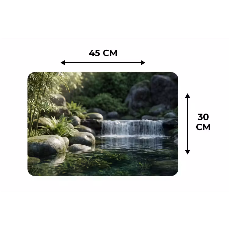 Placemat - 6 stuks - Beek - Waterval - Natuur - Groen — 3