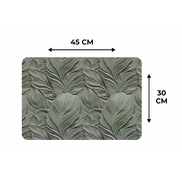 Placemat - 6 stuks - Bladeren - Textuur - Groen — 3