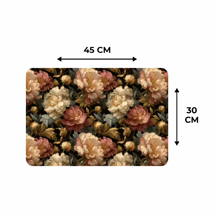 Placemat - 6 stuks - Bloemen - Barok - Patroon - Roze - Crème — 3
