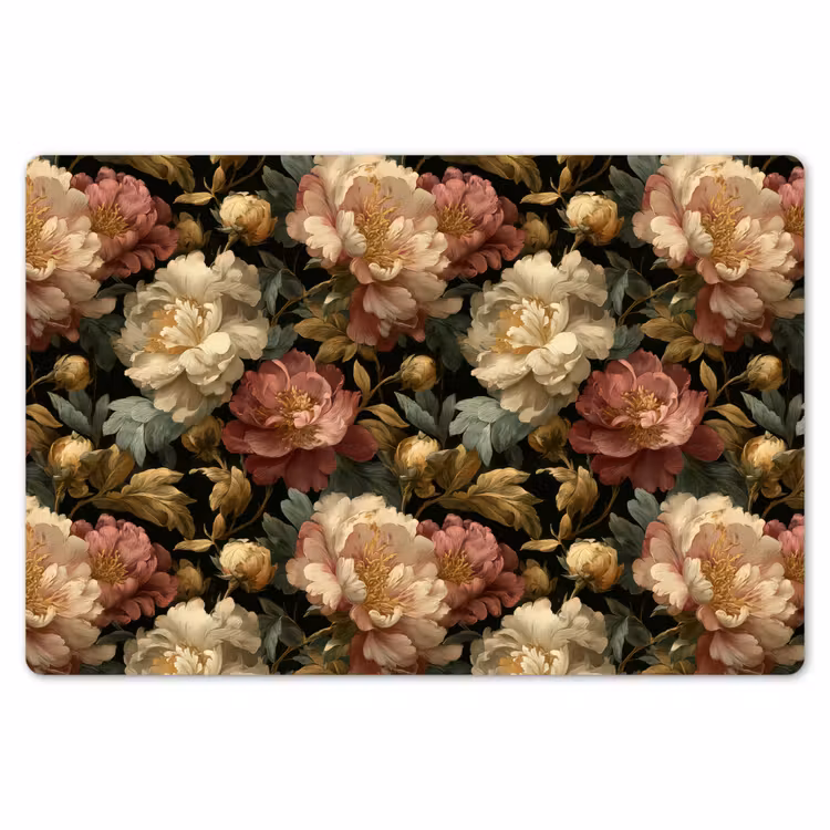 Placemat - 6 stuks - Bloemen - Barok - Patroon - Roze - Crème — 7