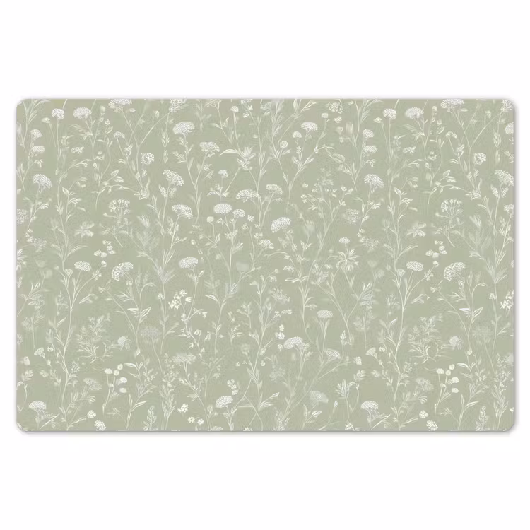 Placemat - 6 stuks - Bloemen - Patroon - Groen — 7