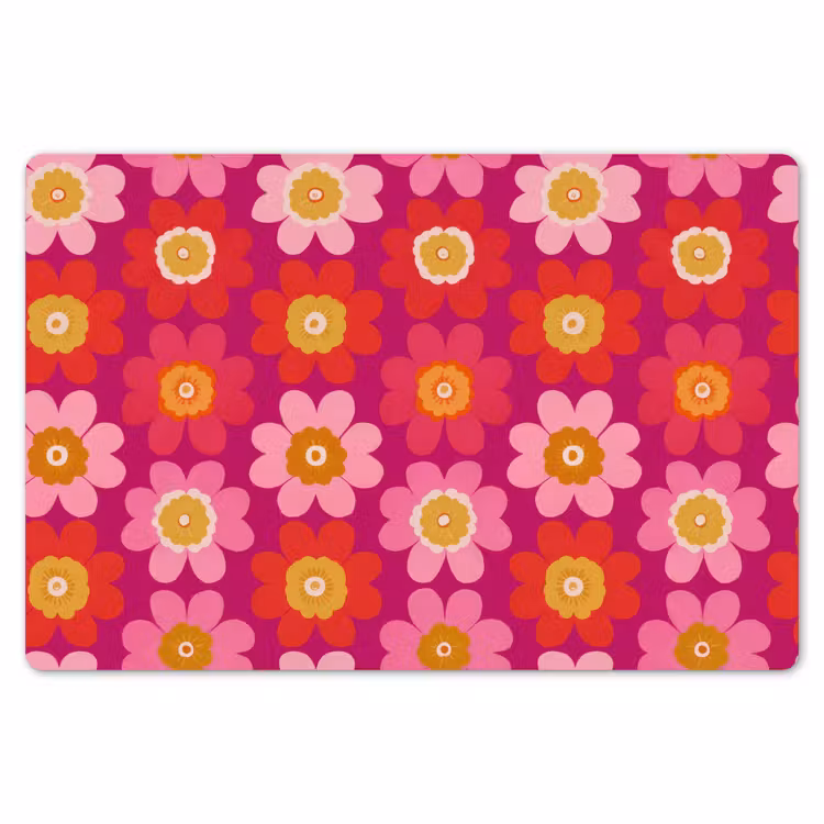 Placemat - 6 stuks - Bloemen - Retro - Kleurrijk — 7