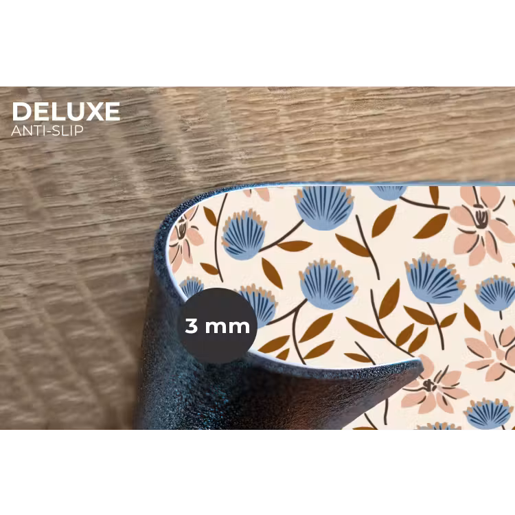 Placemat - 6 stuks - Bloemen - Wild - Blauw — 4