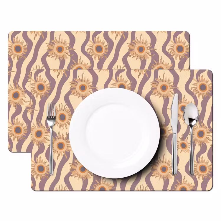 Placemat - 6 stuks - Bohemian - Vibe - Lavendelpaars — 2