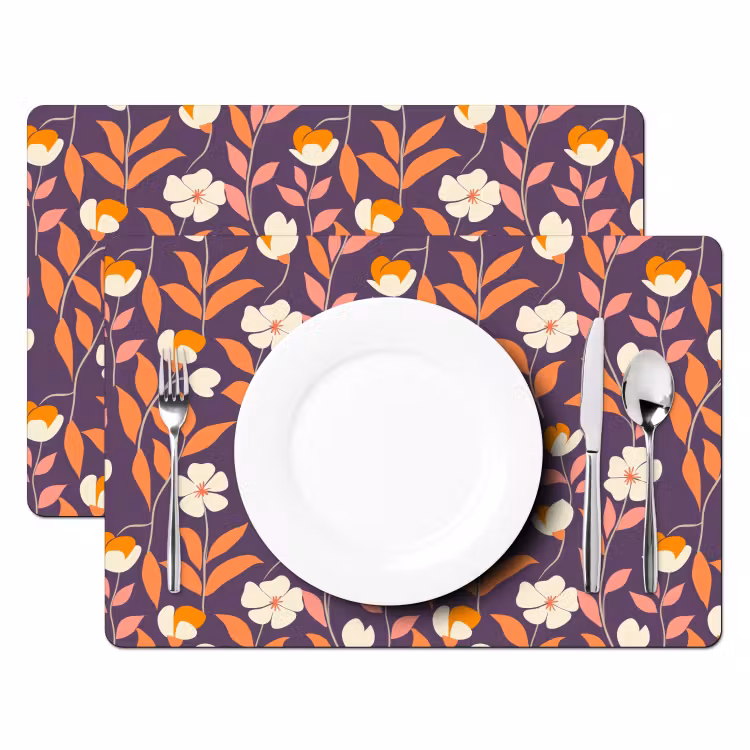 Placemat - 6 stuks - Boho - Vintage - Paars — 2