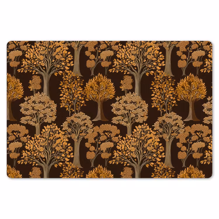 Placemat - 6 stuks - Bomen - Patroon - Bruin — 7
