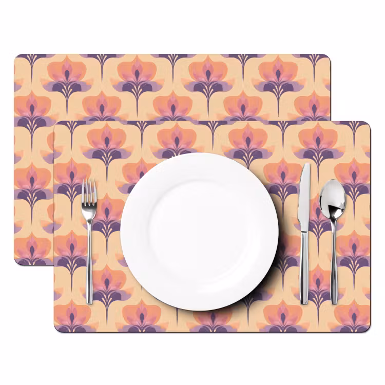 Placemat - 6 stuks - Botanisch - Patroon - Pastel — 2