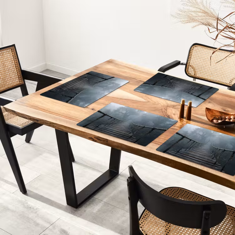 Placemat - 6 stuks - Brug - Jungle - Mist - Natuur — 5