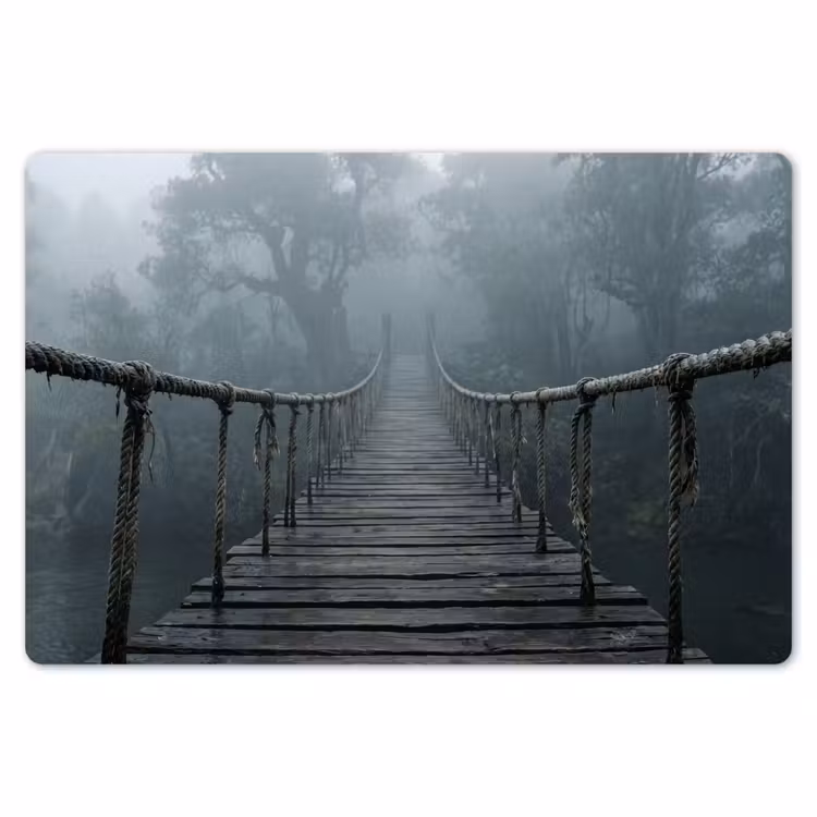 Placemat - 6 stuks - Brug - Jungle - Mist - Natuur — 7