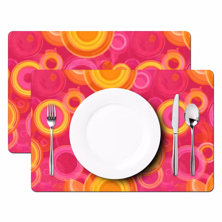 Placemat - 6 stuks - Cirkels - Design - Kleurrijk — 2