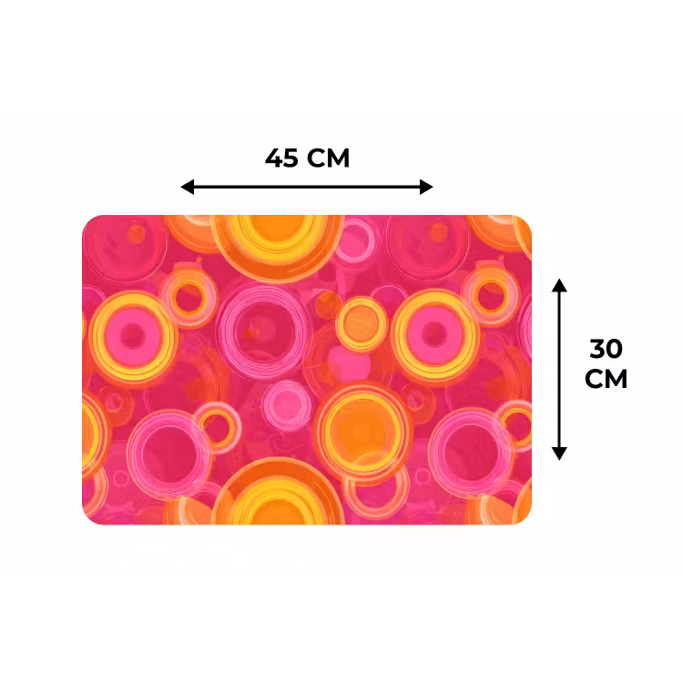 Placemat - 6 stuks - Cirkels - Design - Kleurrijk — 3